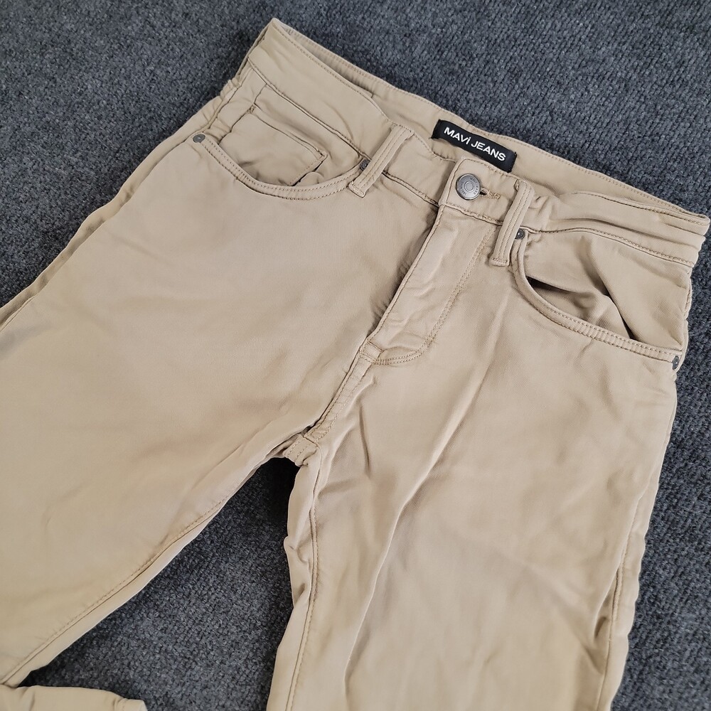 Mavi Jake Slim Leg Jeans Mens 30x32 Beige Tan Cotton Stretch Denim Pants Casual